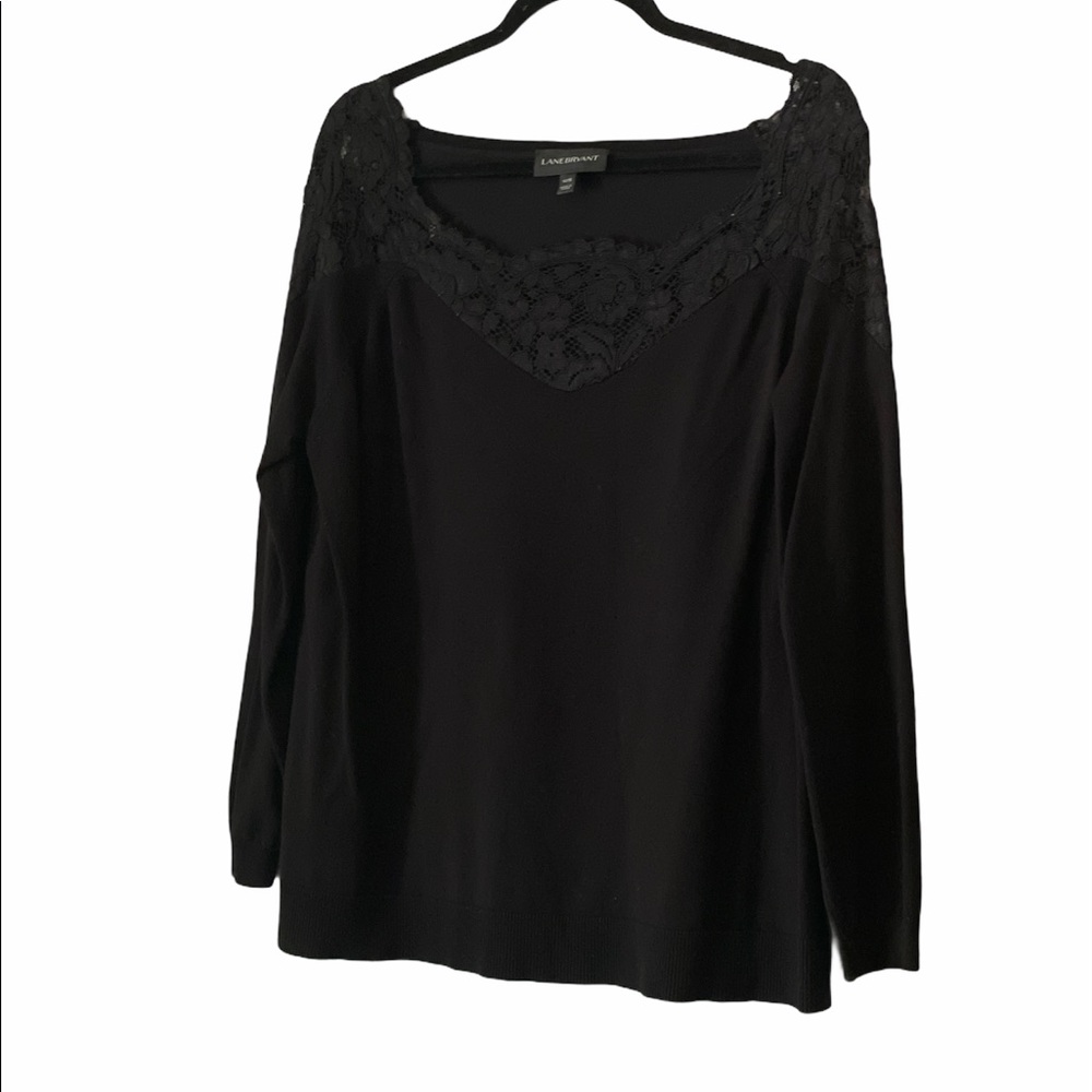 14/16 lace trimmed sweater